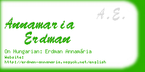 annamaria erdman business card